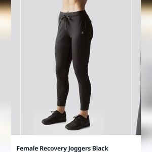 Born Premitive Womens Recovery Ribbed Joggers Sz XS Black